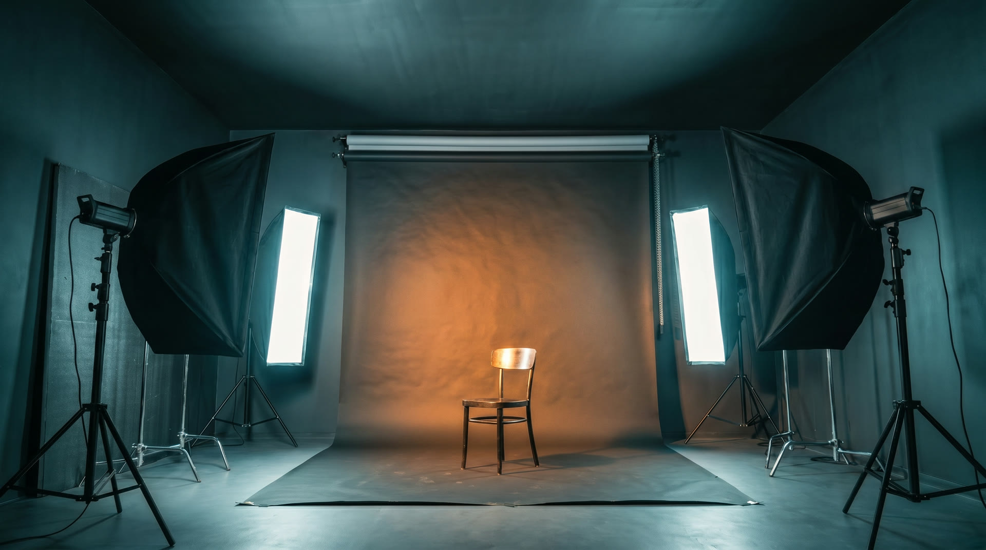 Lit studio interior, EMS, Sydney
